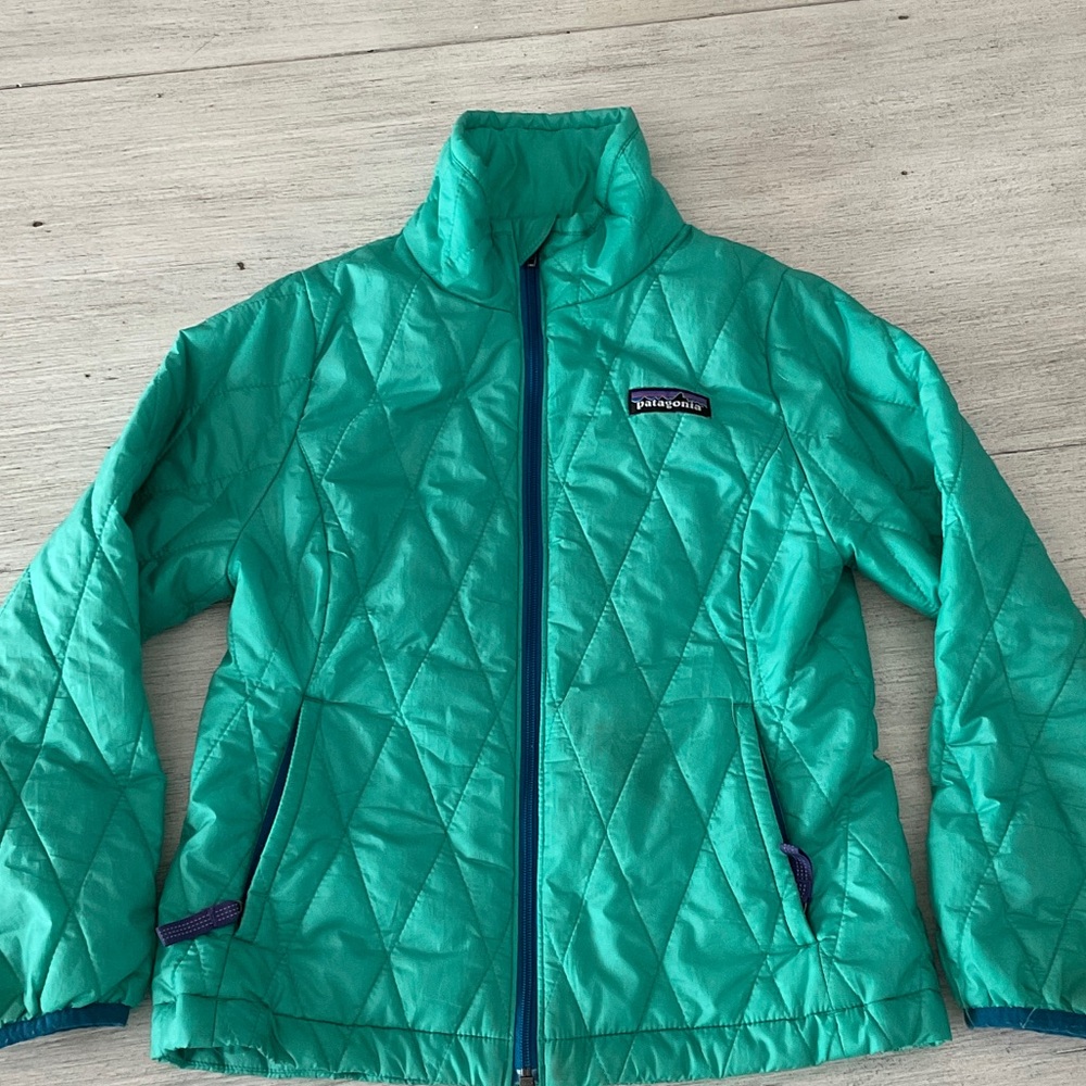 Patagonia Kids Teal Puffer Jacket
